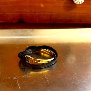 Uno de 50 leather bracelet | gold tone with brown leather